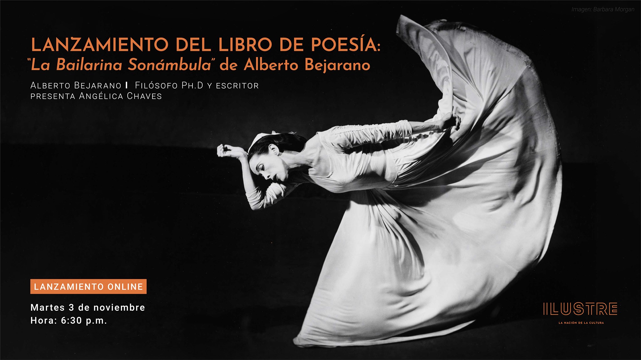 Lanzamiento del libro de poesía: «La Bailarina Sonámbula» de Alberto Bejarano
