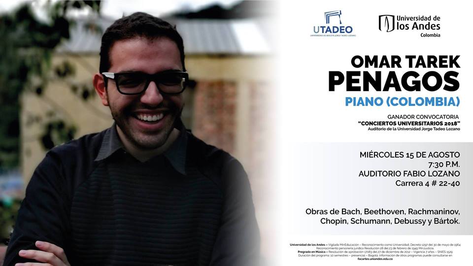 Omar Tarek Penagos, piano (Colombia)