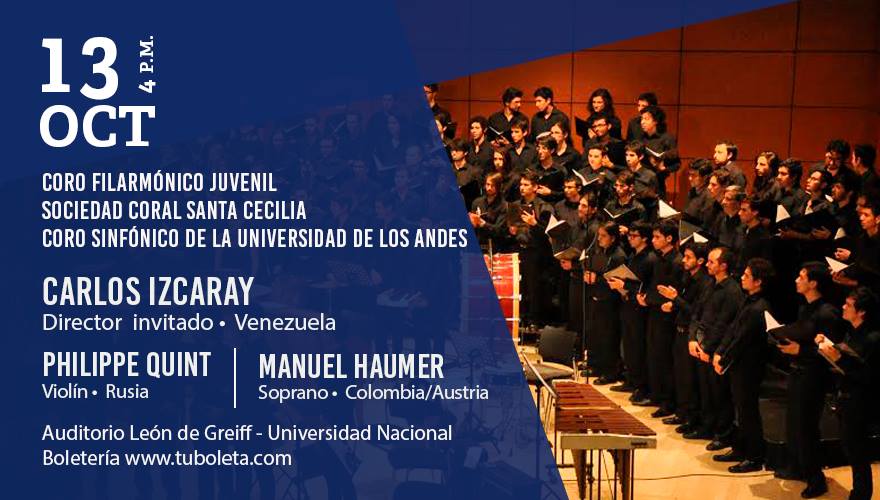 Concierto: Orquesta Filarmónica de Bogotá. Carlos Izcaray (dir.)
