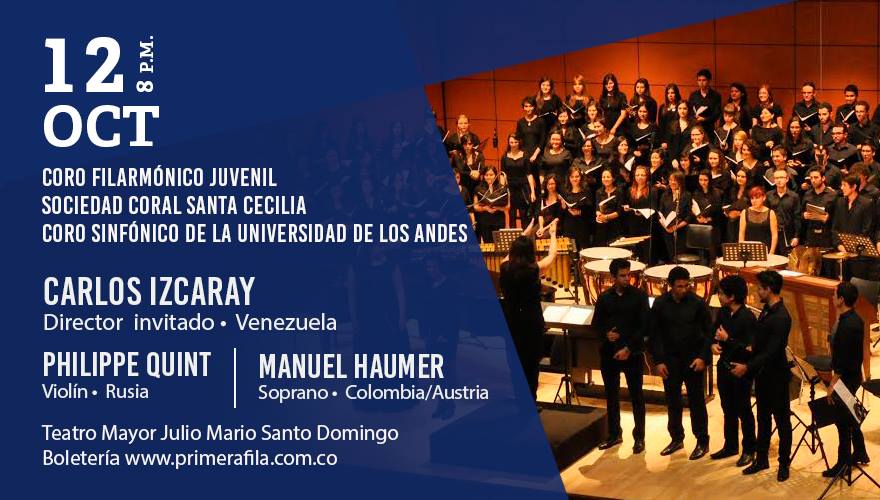 Concierto:Orquesta Filarmónica de Bogotá. Carlos Izcaray (dir.)