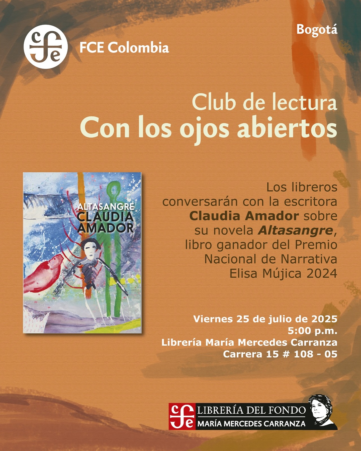 Club de lectura: Con los ojos abiertos. «Altasangre» de Claudia Amador
