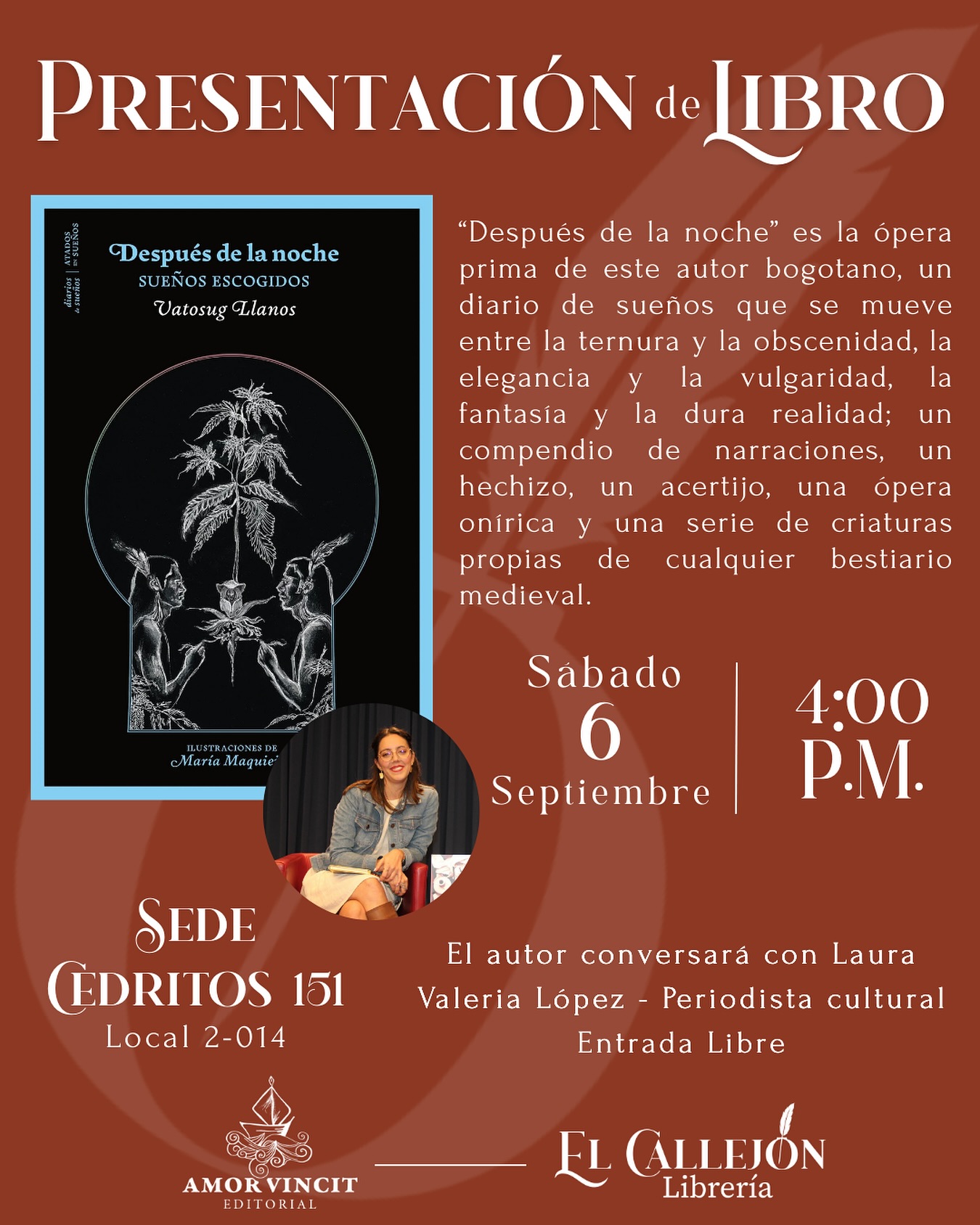 Presentación del libro Después de la noche. Sueños escogidos
