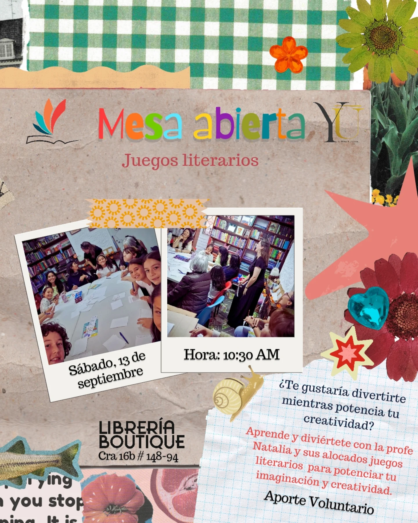 Mesa abierta y juegos literarios