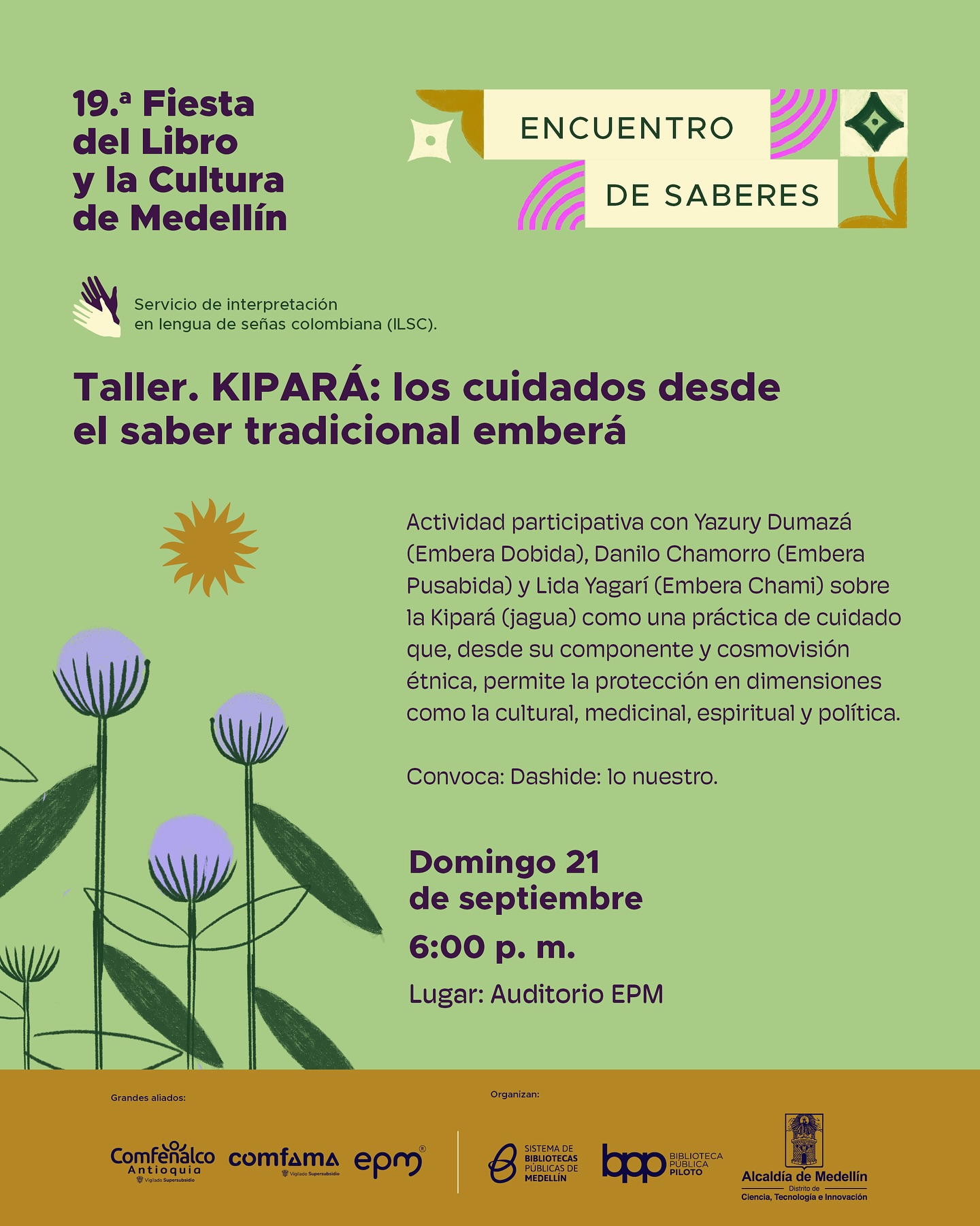 Taller. KIPARÁ: los cuidados desde el saber tradicional emberá