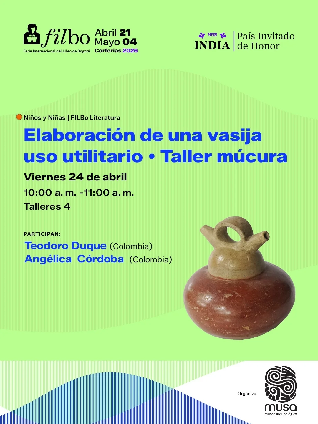 Elaboración de una vasija uso utilitario • Taller múcura | FILBo 2026