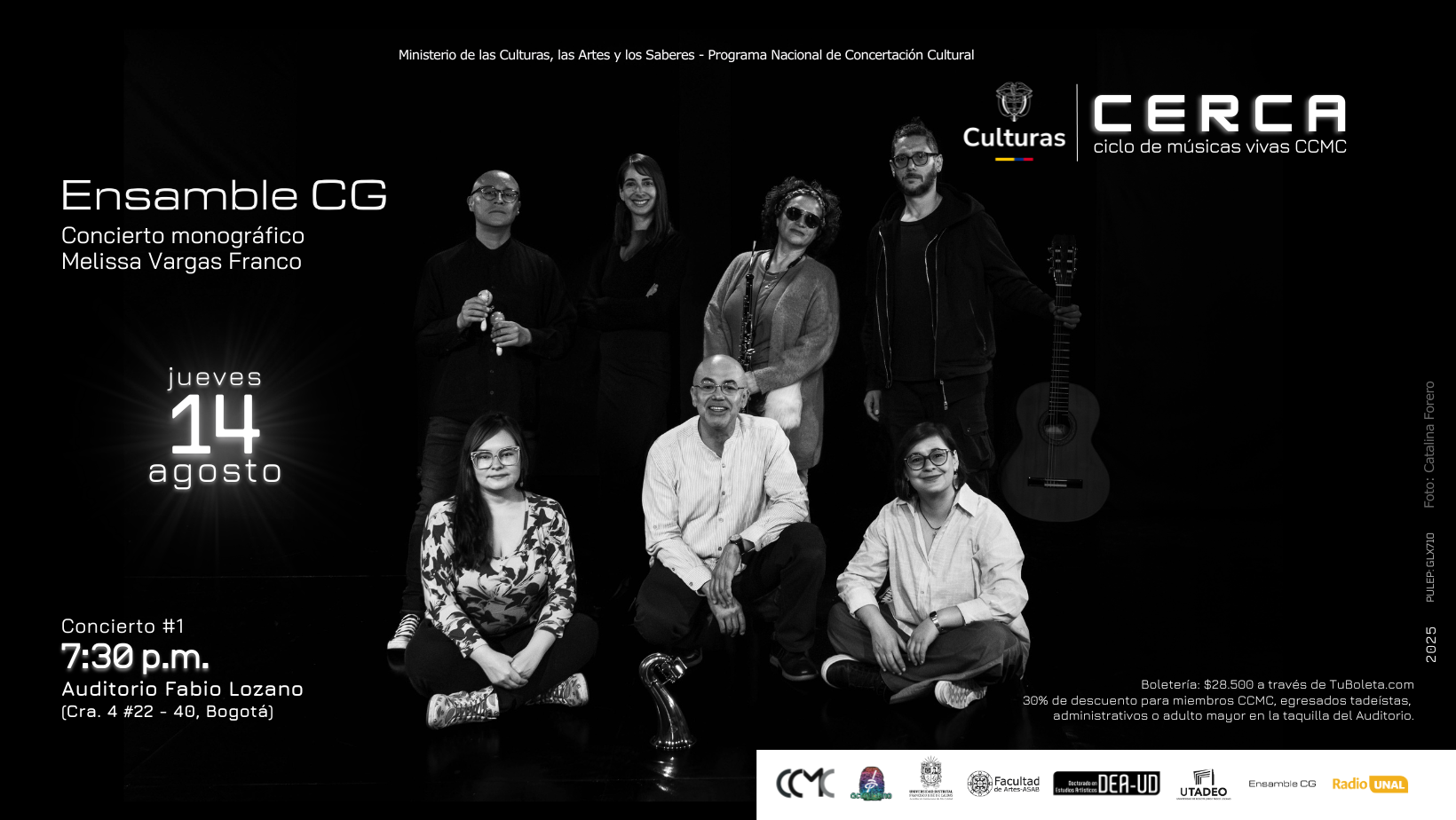 Concierto Monográfico Melissa Vargas | Ensamble CG | CERCA - ciclo de músicas vivas
