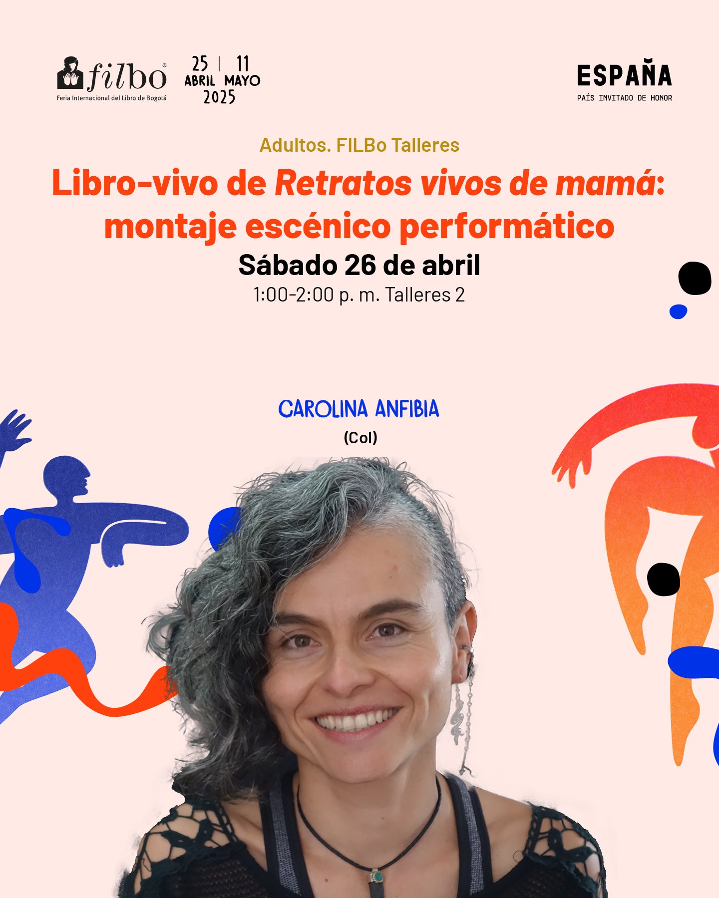 Libro-vivo de Retratos vivos de mamá: montaje escénico performático | FILBo 2025