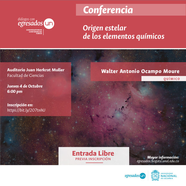 Conferencia "Origen estelar de los elementos químicos"