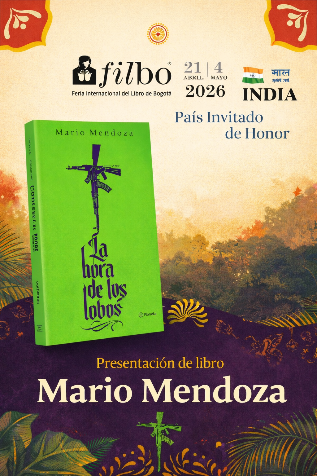 Presentación de la novela "La hora de los lobos" de Mario Mendoza | FILBo 2026