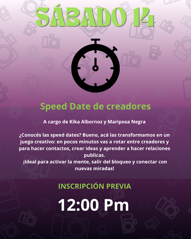Festival Percha y letras: Speed Date de creadores