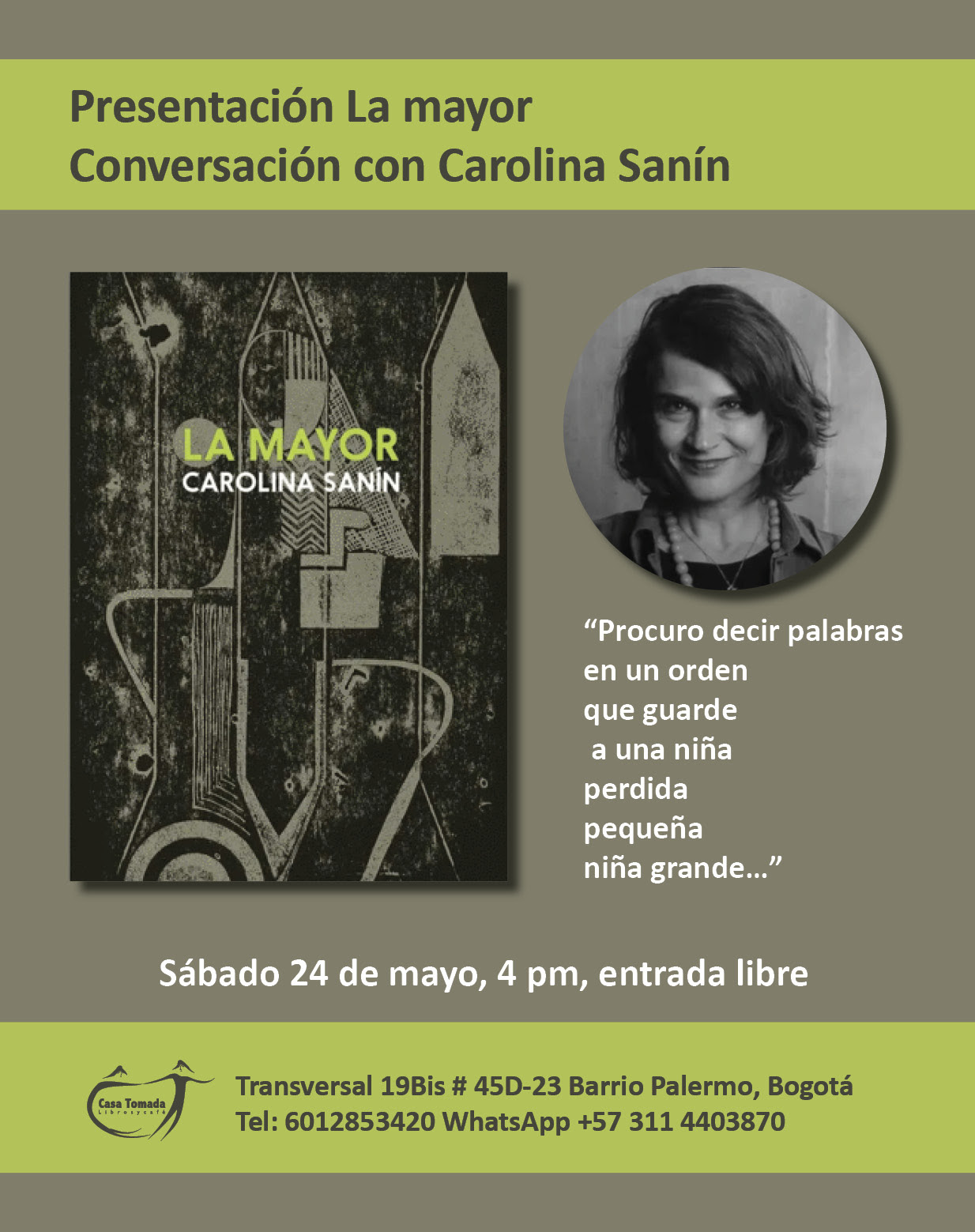 Conversación con Carolina Sanín