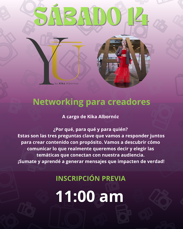 Festival Percha y letras: Networking para creadores a cargo de Kika Albornoz